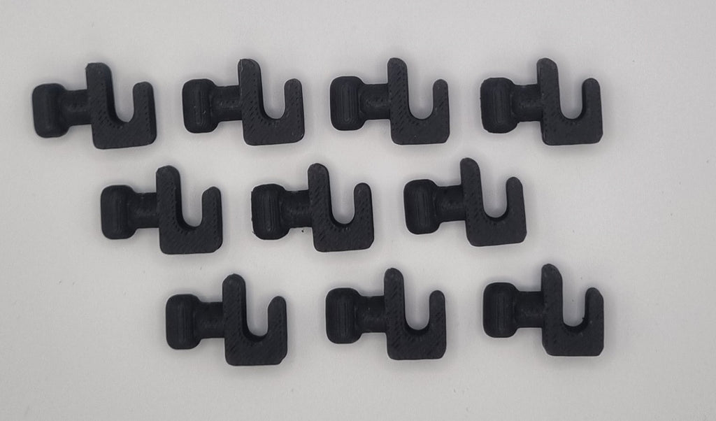 10'er Set Einsteckhaken für WIGO-Welle - Dachstangenführung -schwarz