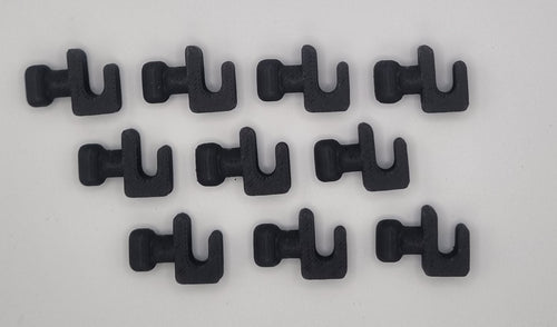 10'er Set Einsteckhaken für WIGO-Welle - Dachstangenführung -schwarz