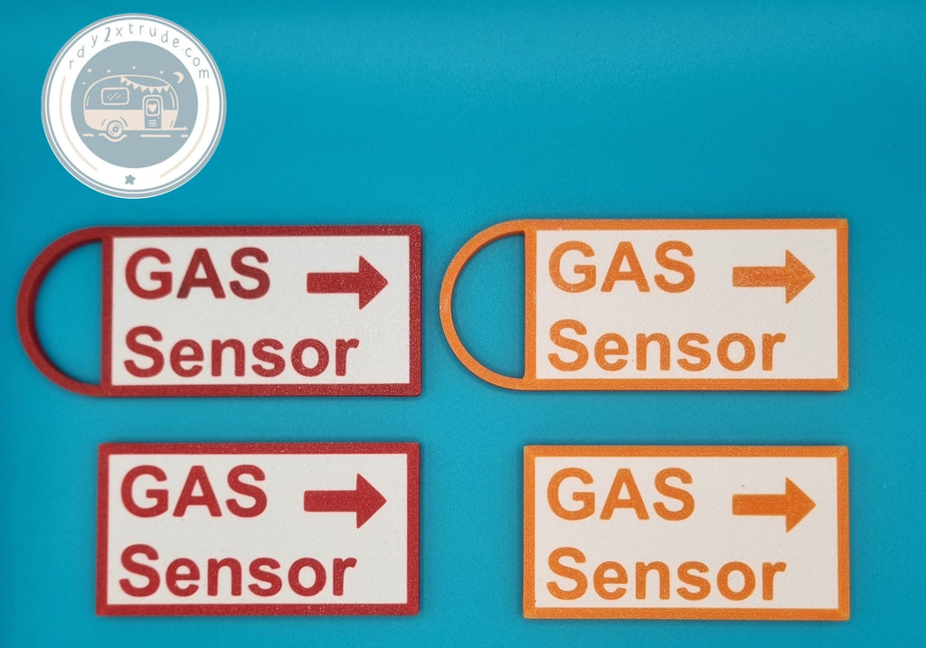 Hinweisschild verbauter Gas Sensor