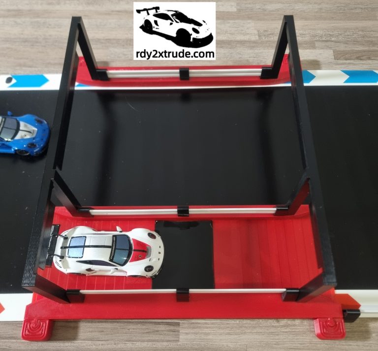 Boxengasse V2 easy2xtrude mit Reifenreinigungsfunktion kompatibel zu Carrera HYBRID, versch. Ausführungen