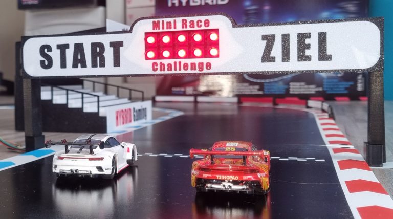 Startampelbrücke für Mini Race Challenge Startampel kompatibel mit Carrera HYBRID Bahnen
