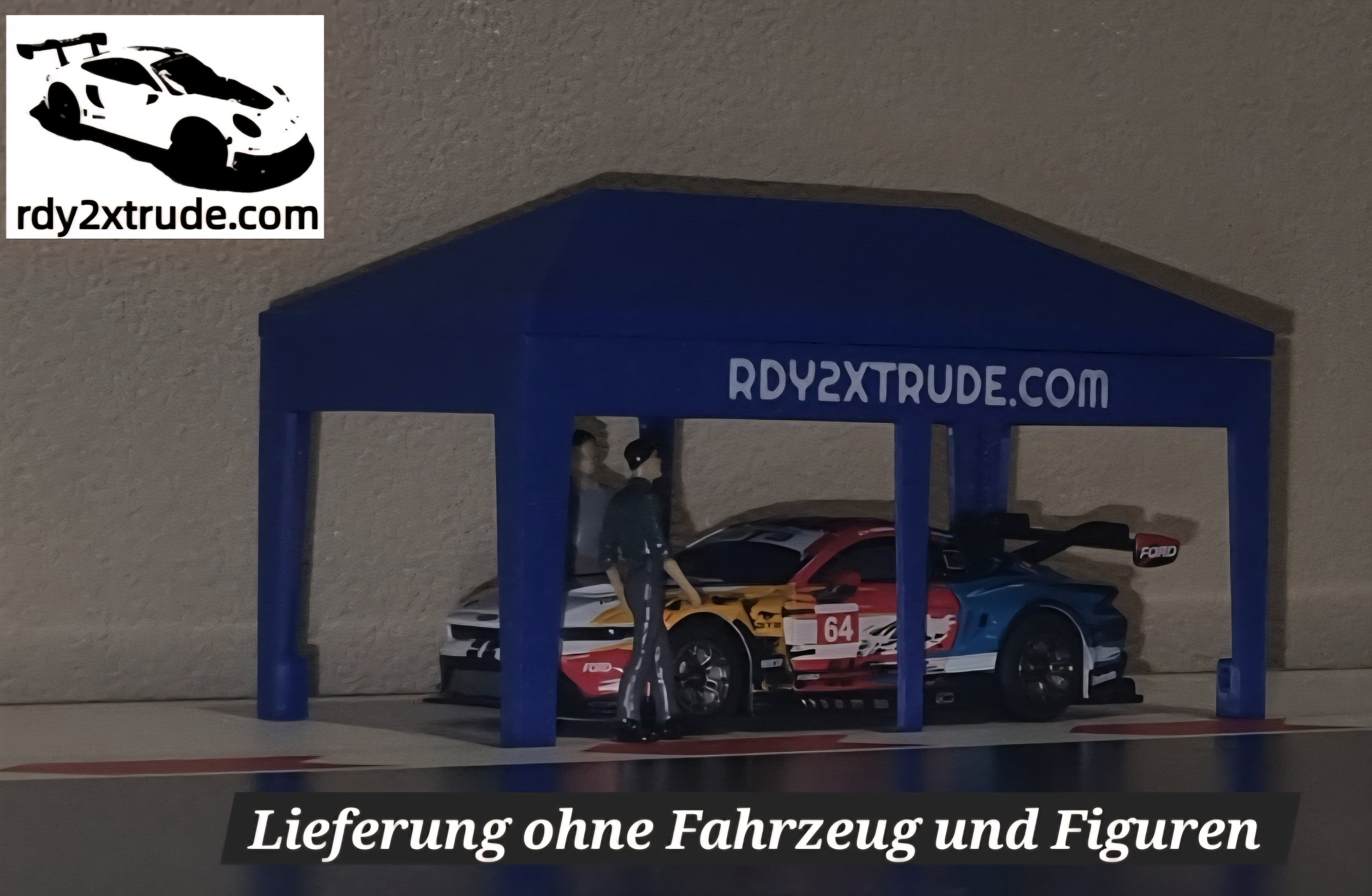 Rennpavillon Maßstab 1:50 für Carrera HYBRID, individuell beschriftbar