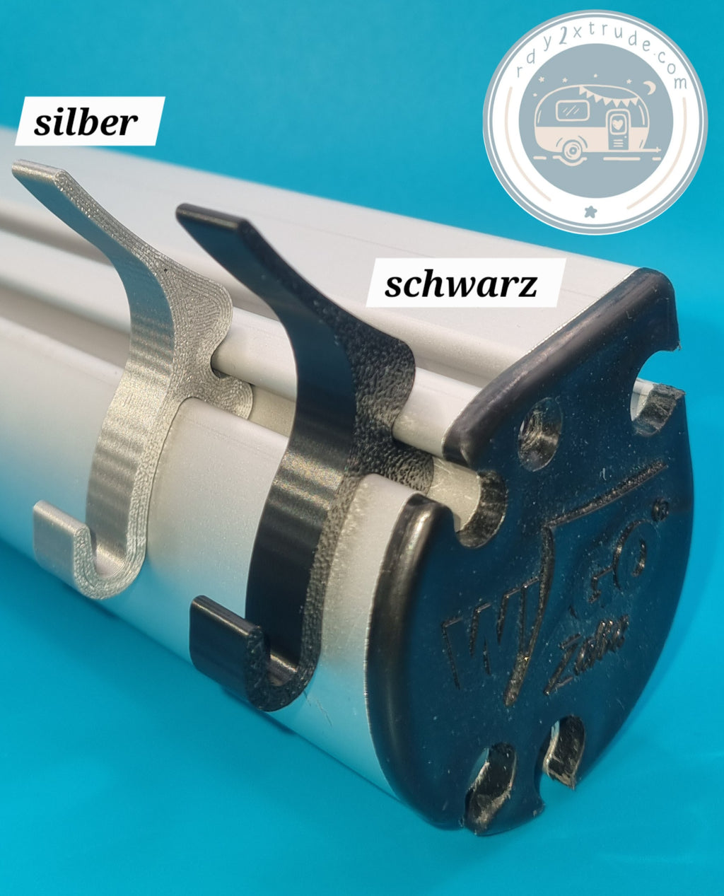 Haken zum Einschieben in die WIGO-Welle außen mit Regenrinnenfunktion - 10'er Set