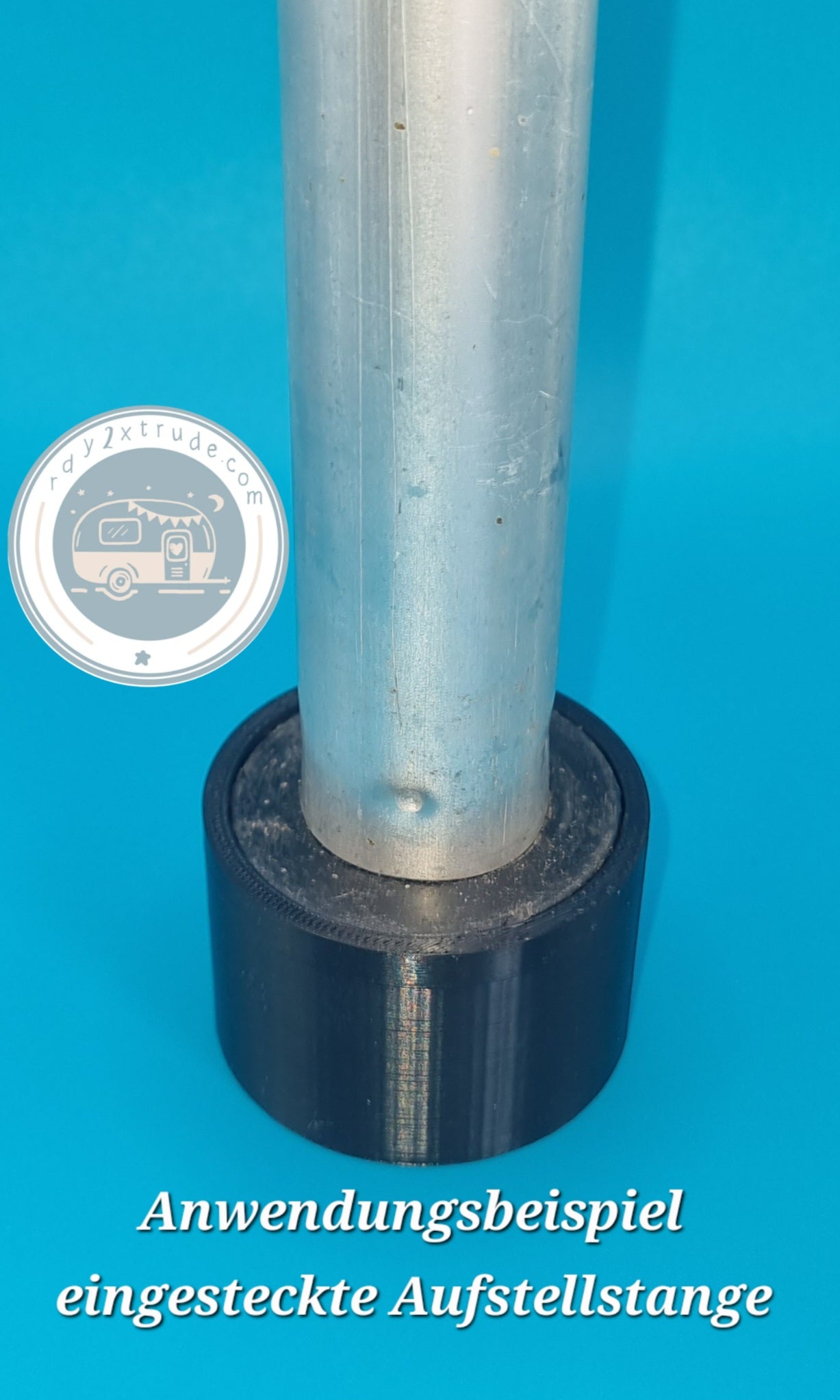 Schutzadapter für Aufstellstangen-Spitze, schwarz