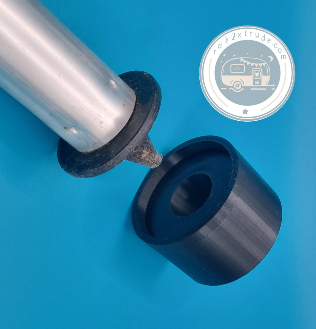 Schutzadapter für Aufstellstangen-Spitze, schwarz