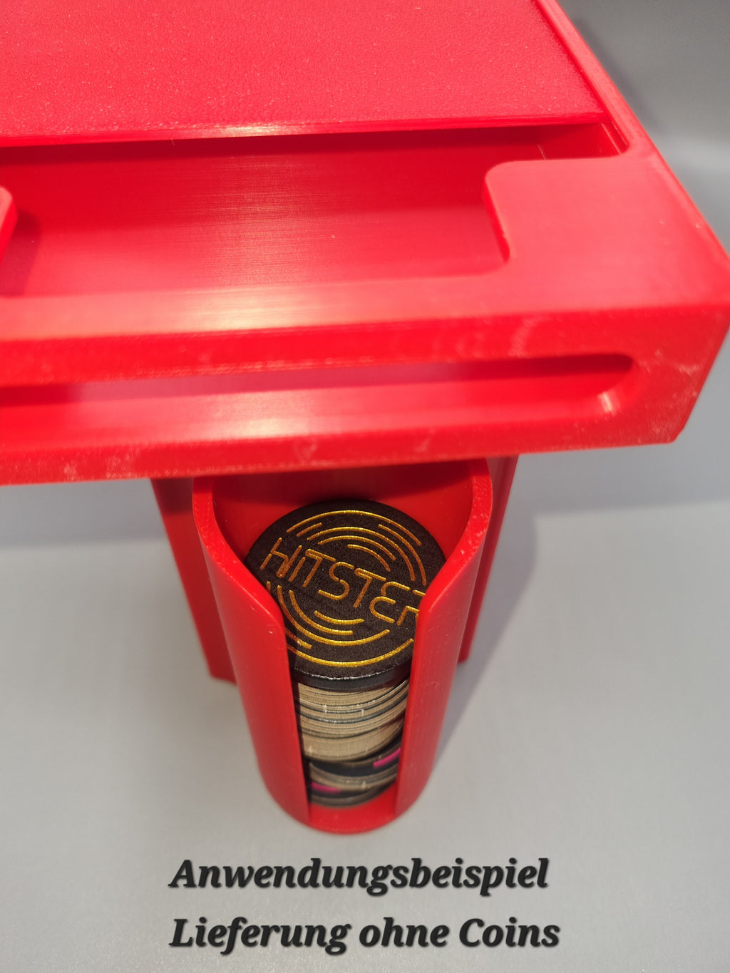 Kartenturm für Hitster Karten und Coins