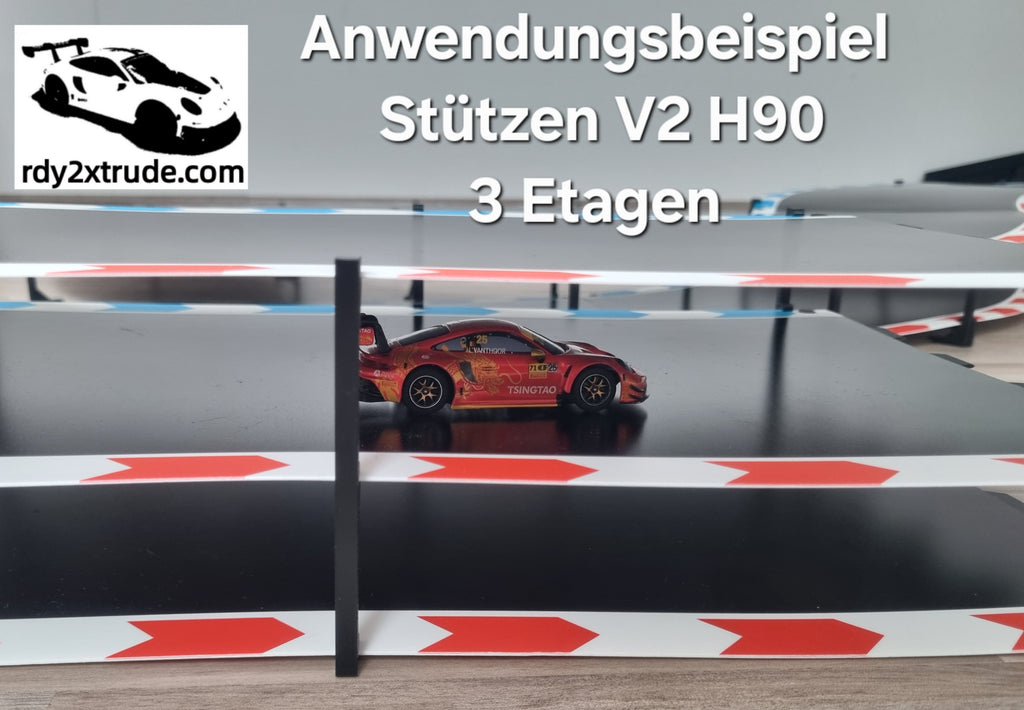 Stützen V2 zur Erstellung von Überführungen, Erhöhungen kompatibel mit Carrera HYBRID, Sets