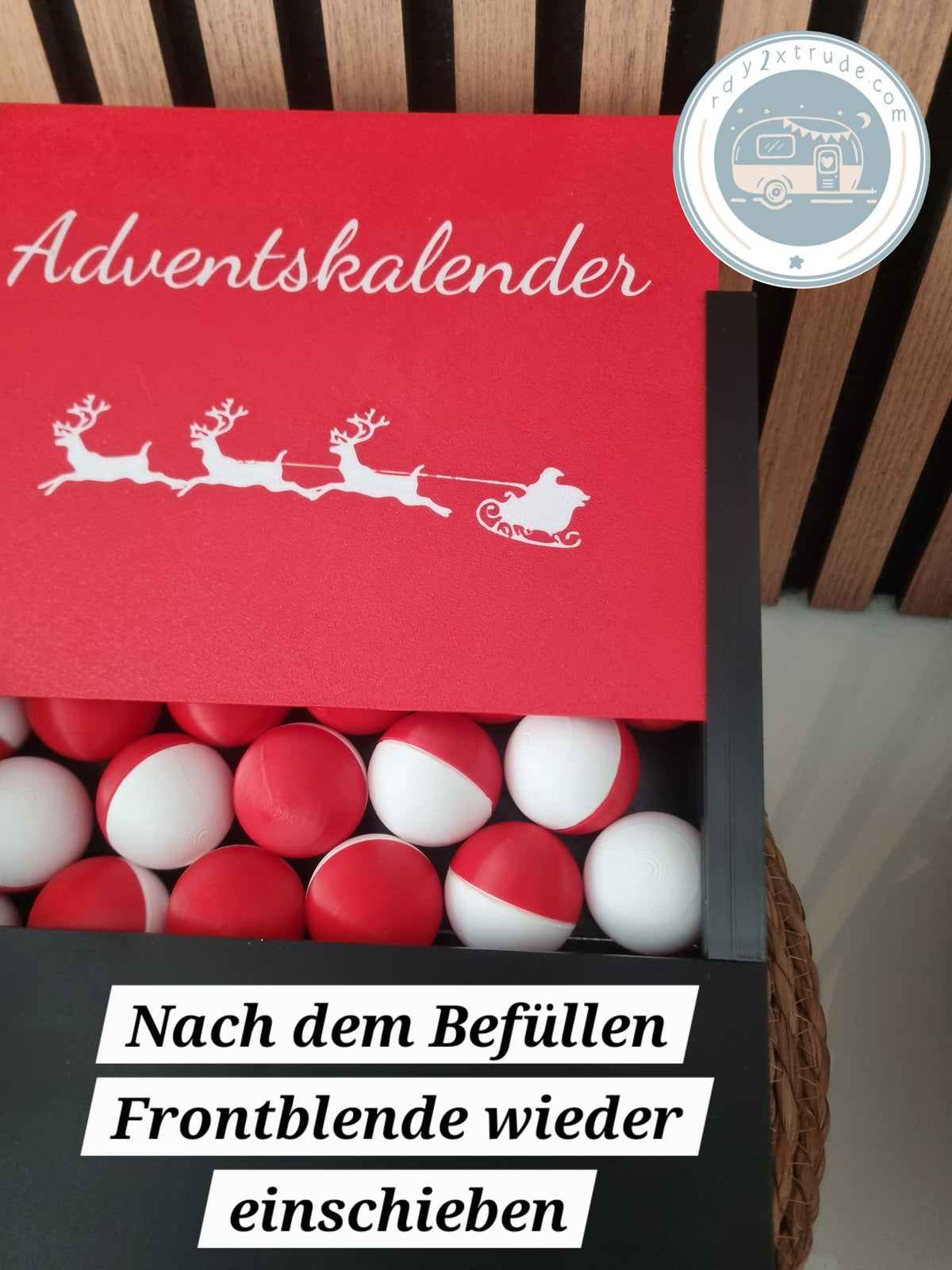 Kugelautomat Adventskalender für 38 mm Kugeln