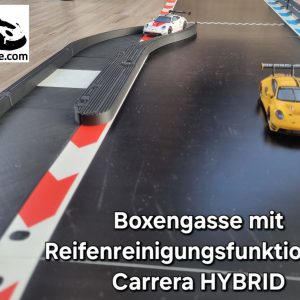 Boxengasse (THE FIRST ONE) mit Reifenreinigungsfunktion kompatibel mit Carrera HYBRID, schwarz