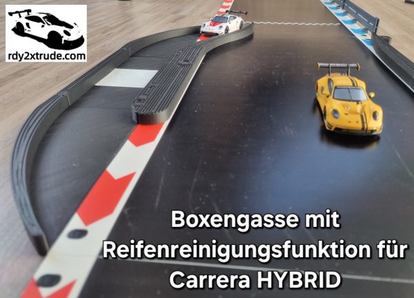 Boxengasse (THE FIRST ONE) mit Reifenreinigungsfunktion kompatibel mit Carrera HYBRID, schwarz