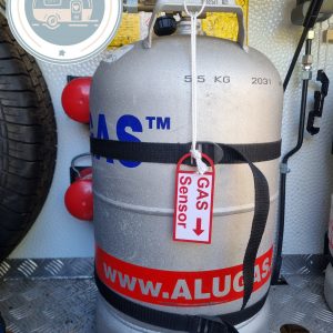 Hinweisschild verbauter Gas Sensor